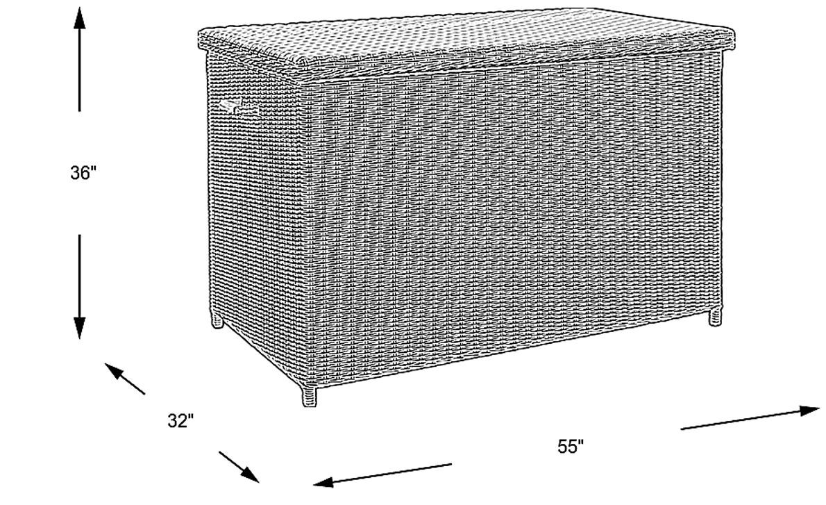 Patmos Gray Outdoor Cushion Storage Box Rooms To Go