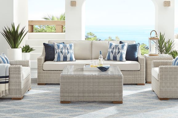 Patmos Gray Outdoor End Table