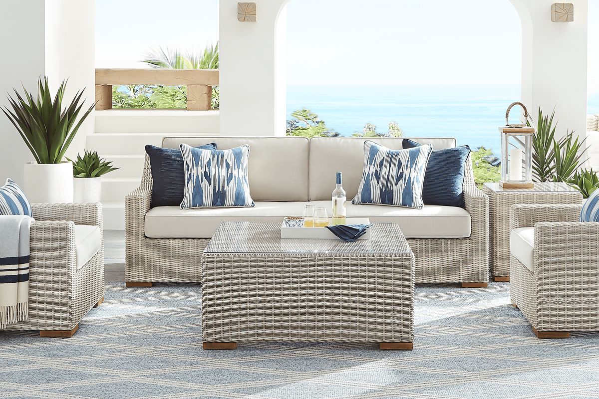 Patmos Gray Outdoor End Table