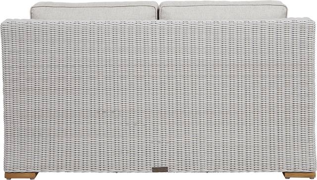 Patmos Gray Outdoor Loveseat with Linen Cushions - Thumbnail - Image 3