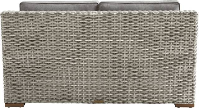 Patmos Gray Outdoor Loveseat with Mushroom Cushions - Thumbnail - Image 3