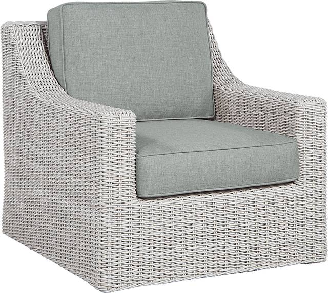 Patmos Gray Outdoor Rocker Chair with Moss Cushions - Thumbnail - Image 1