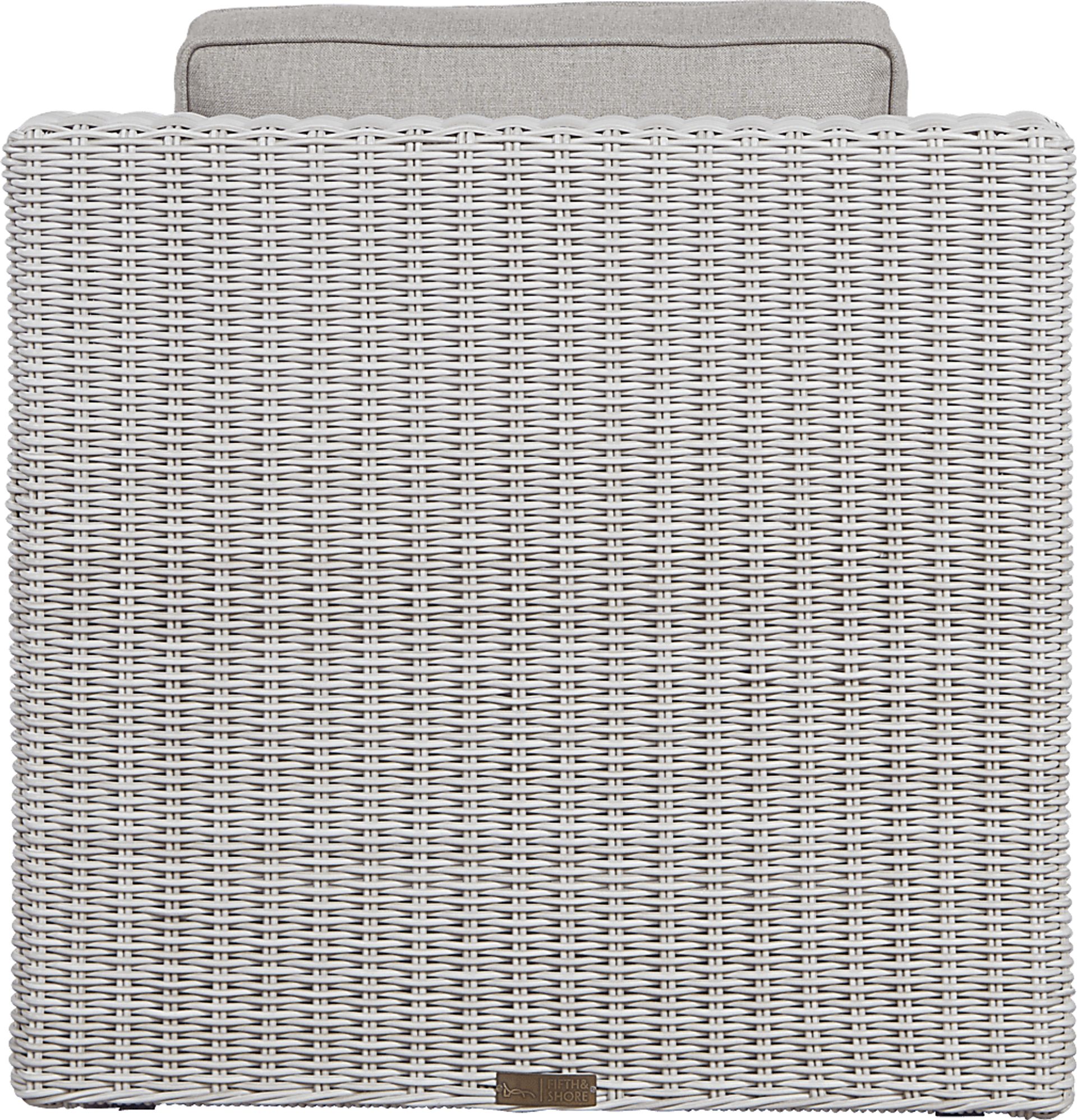Patmos Gray Outdoor Rocker Chair with Mushroom Cushions - Image 2