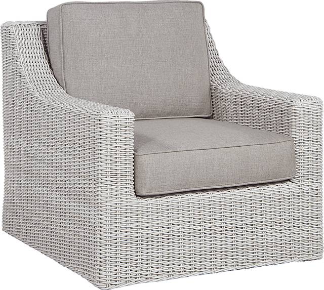 Patmos Gray Outdoor Rocker Chair with Mushroom Cushions - Thumbnail - Image 1