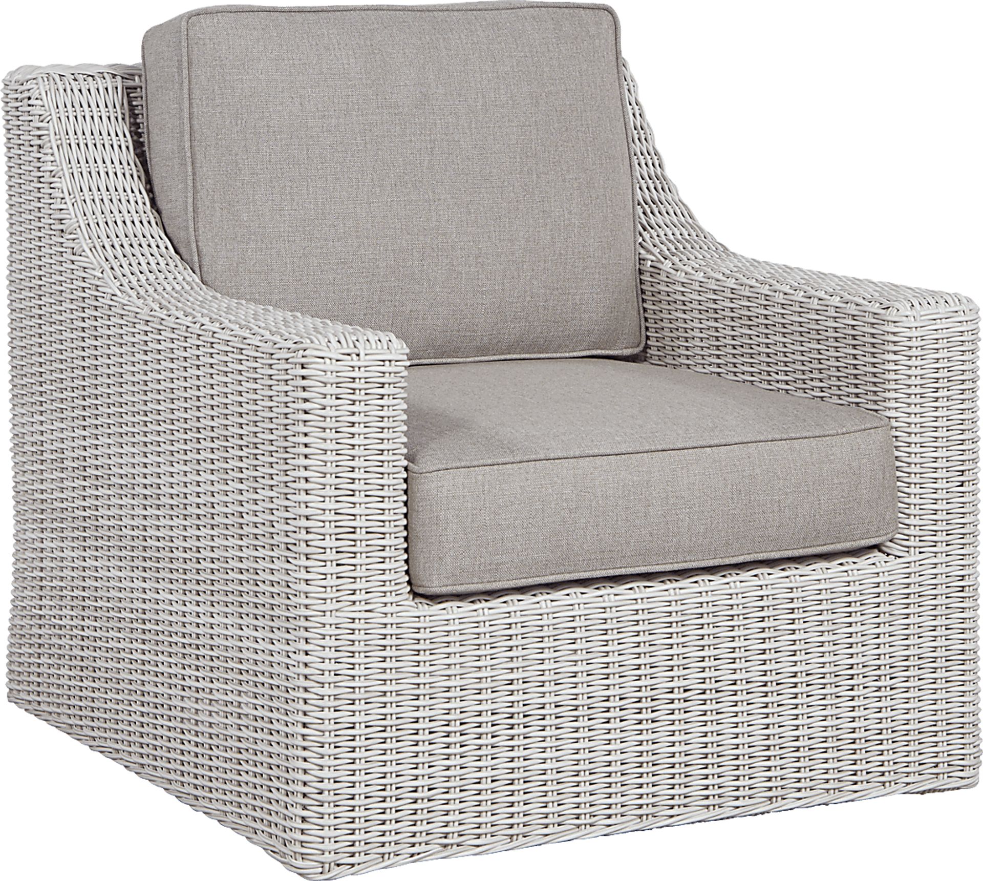 Patmos Gray Outdoor Rocker Chair with Mushroom Cushions - Image 1