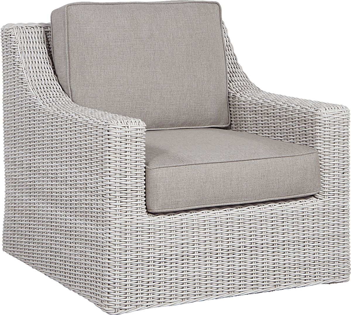 Fifth & Shore Patmos Gray Wicker Mushroom Brown Outdoor Rocking Chair ...