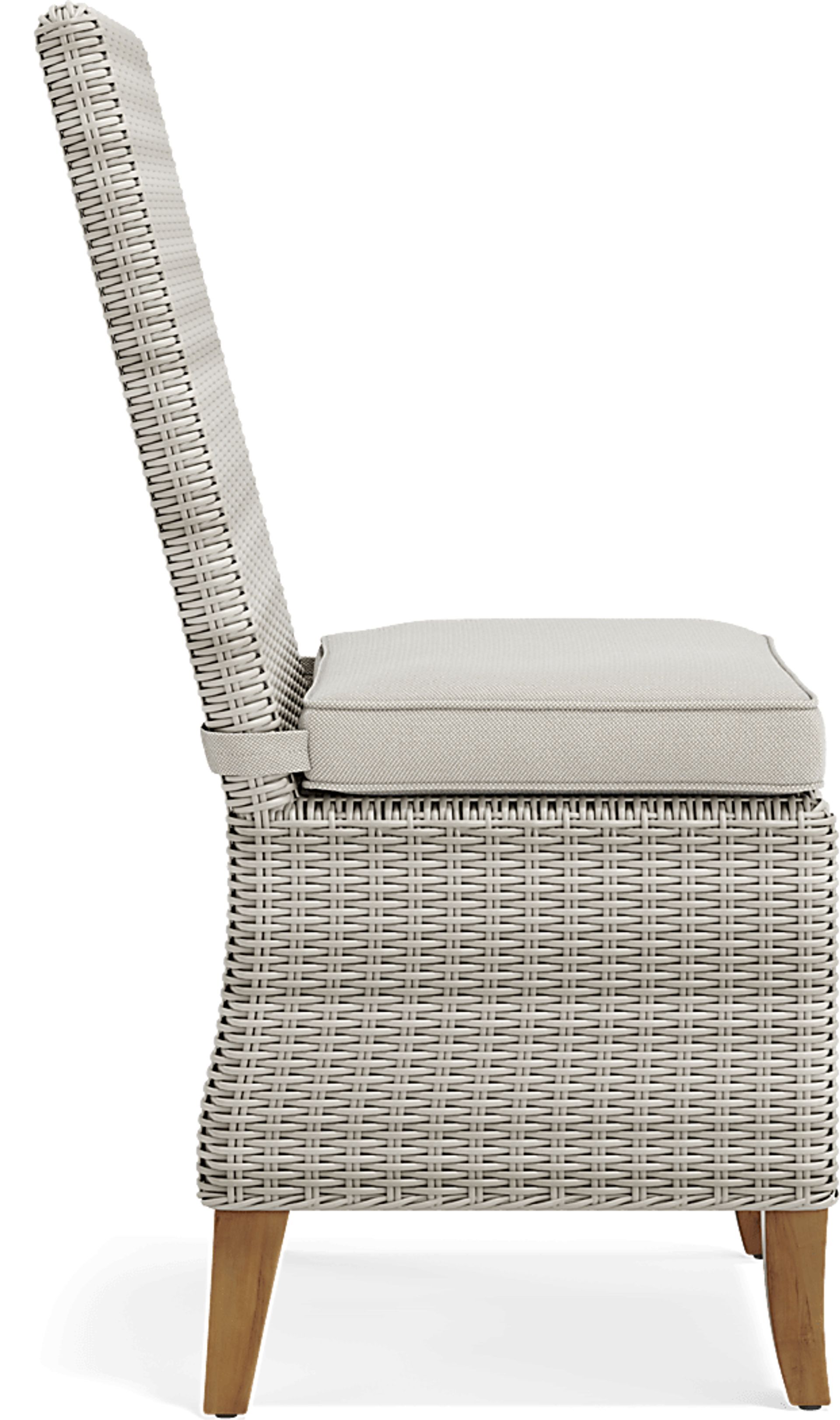 Patmos Tan 6 Pc 78 in. Rectangle Outdoor Dining Set With Linen Cushions - Image 10
