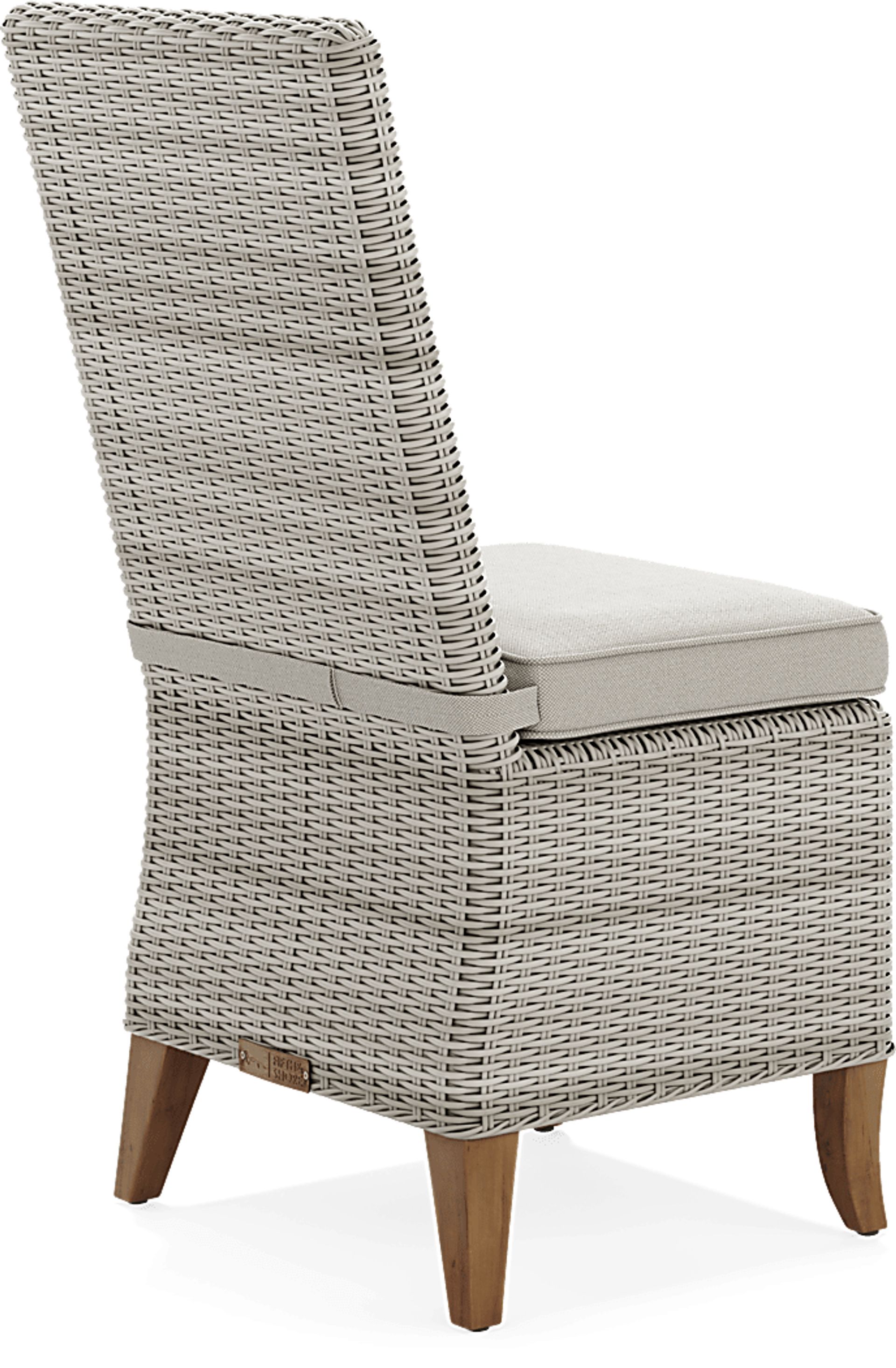 Patmos Tan 6 Pc 78 in. Rectangle Outdoor Dining Set With Linen Cushions - Image 11