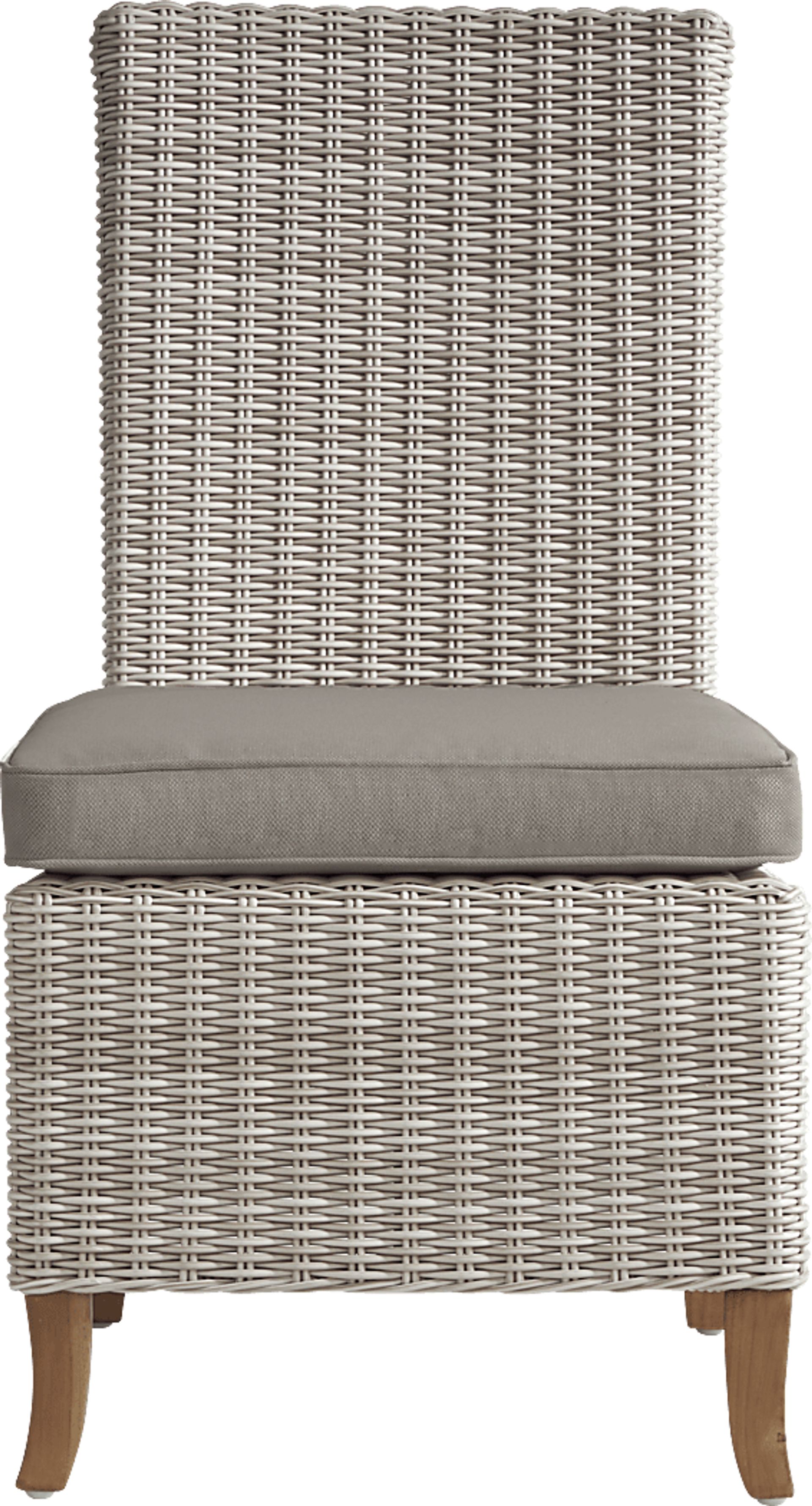 Patmos Tan 7 Pc 78 in. Rectangle Outdoor Dining Set With Mushroom Cushions - Image 7