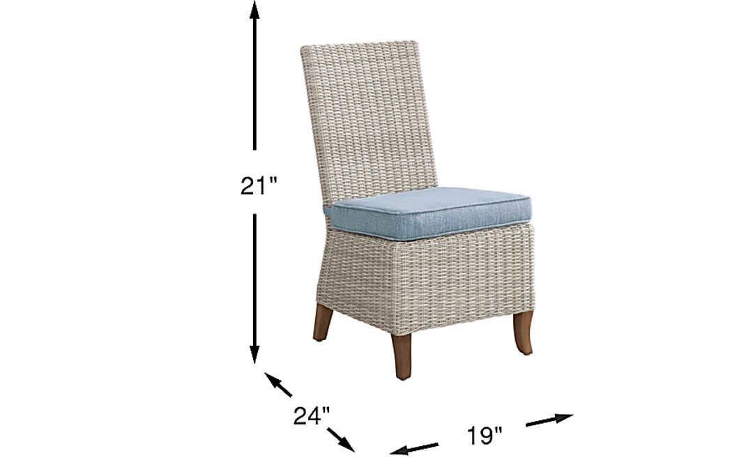 Patmos Gray Outdoor Side Chair with Steel Cushion
