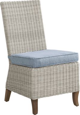 Patmos Gray Outdoor Side Chair with Steel Cushion