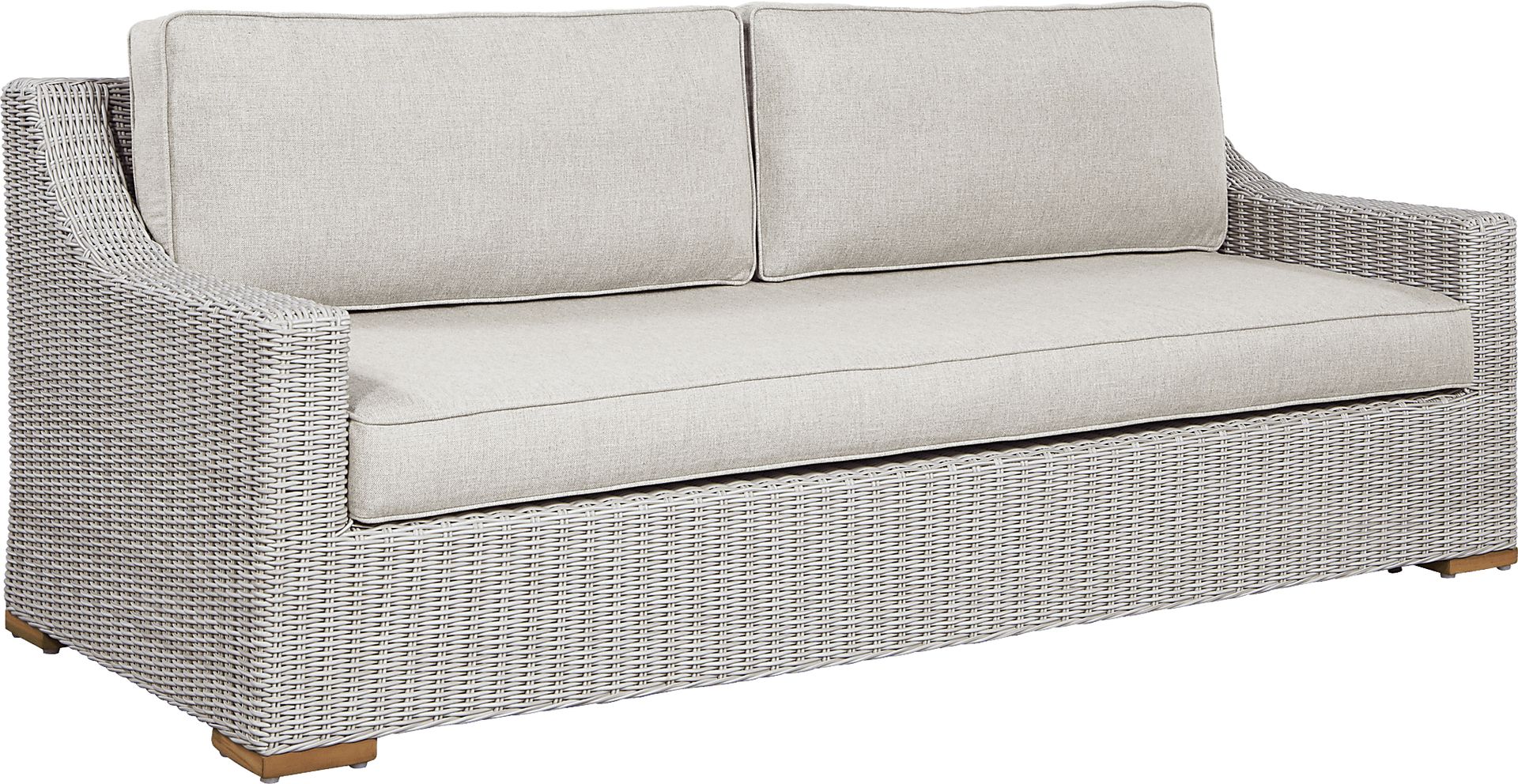 Patmos Gray 6 Pc Outdoor Seating Set with Linen Cushions - Image 3
