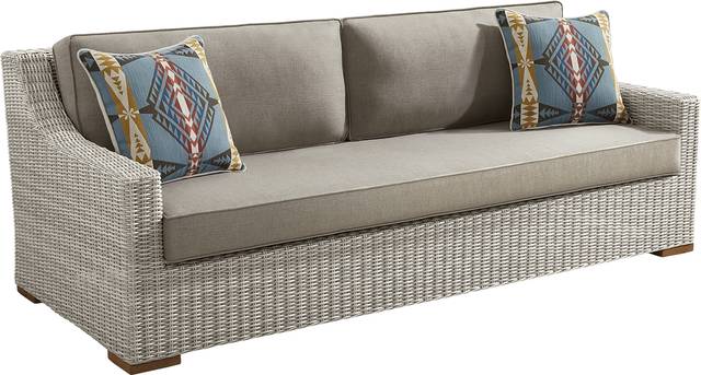 Patmos Gray Outdoor Sofa with Mushroom Cushions - Thumbnail - Image 3