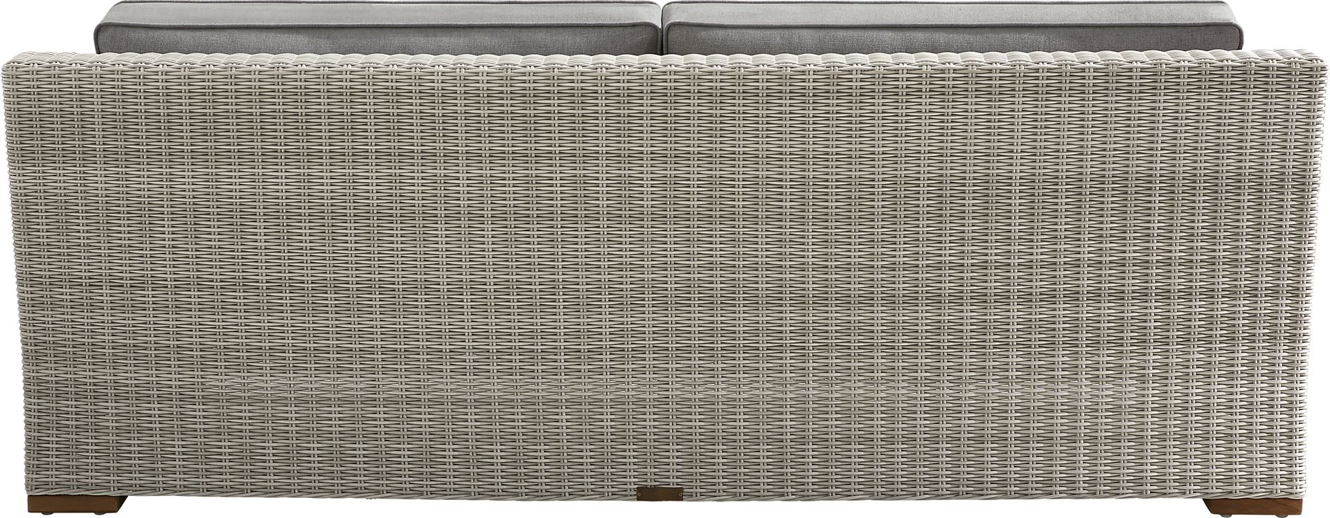 Patmos Gray 4 Pc Outdoor Sofa Seating Set with Mushroom Cushions - Image 4