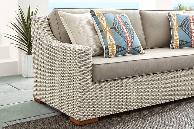 Patmos Gray 4 Pc Outdoor Sofa Seating Set with Mushroom Cushions - Thumbnail - Image 5