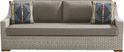 Patmos Gray Outdoor Sofa with Mushroom Cushions