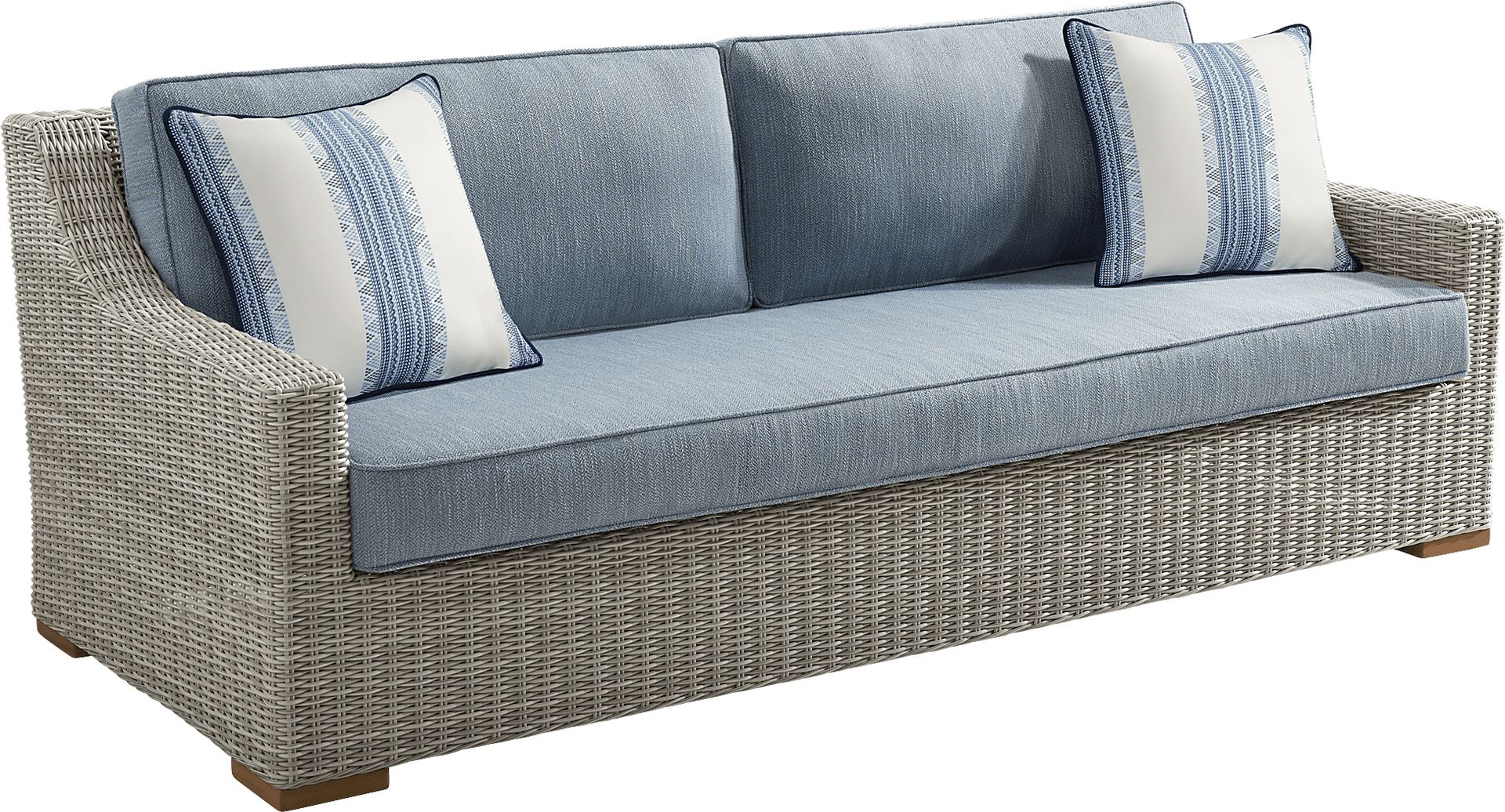 Patmos Gray 4 Pc Outdoor Seating Set with Steel Cushions - Image 3