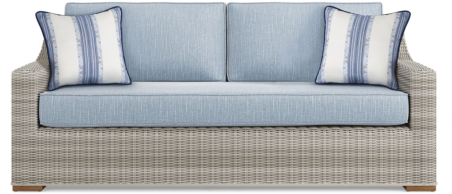 Patmos Gray 4 Pc Outdoor Seating Set with Steel Cushions - Image 2