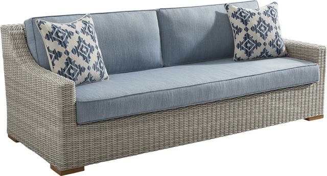 Patmos Gray 4 Pc Outdoor Sofa Seating Set with Steel Cushions - Thumbnail - Image 3