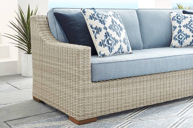 Patmos Gray 4 Pc Outdoor Sofa Seating Set with Steel Cushions - Thumbnail - Image 5