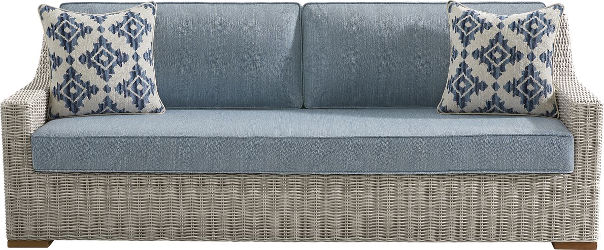 Patmos Gray Outdoor Sofa with Steel Cushions