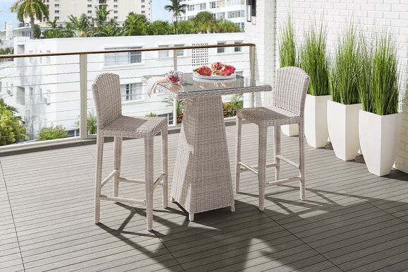 Bar height deals wicker patio set