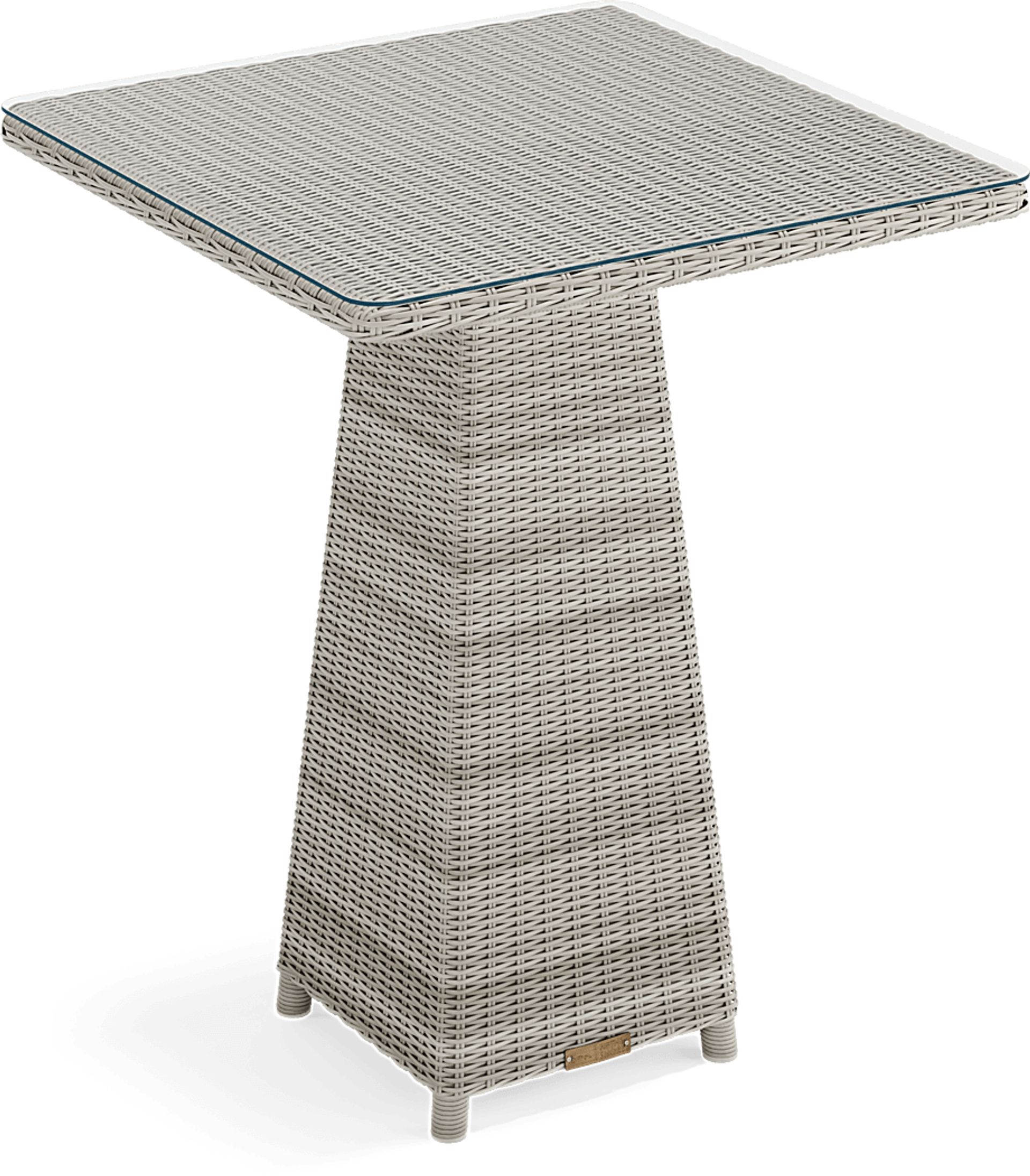 Patmos Gray Wicker 3 Pc 36 in. Square Bar Height Outdoor Dining Set - Image 5