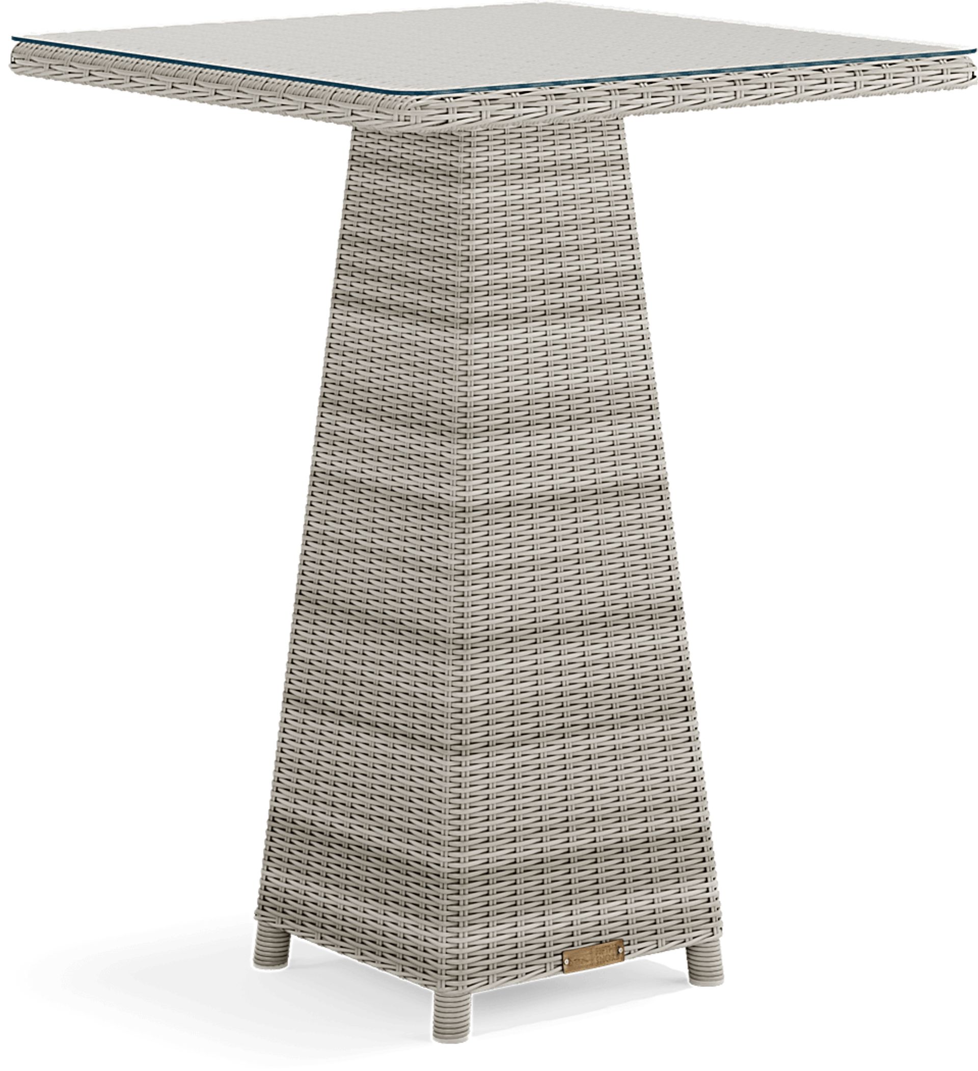 Patmos Gray Wicker 3 Pc 36 in. Square Bar Height Outdoor Dining Set - Image 2