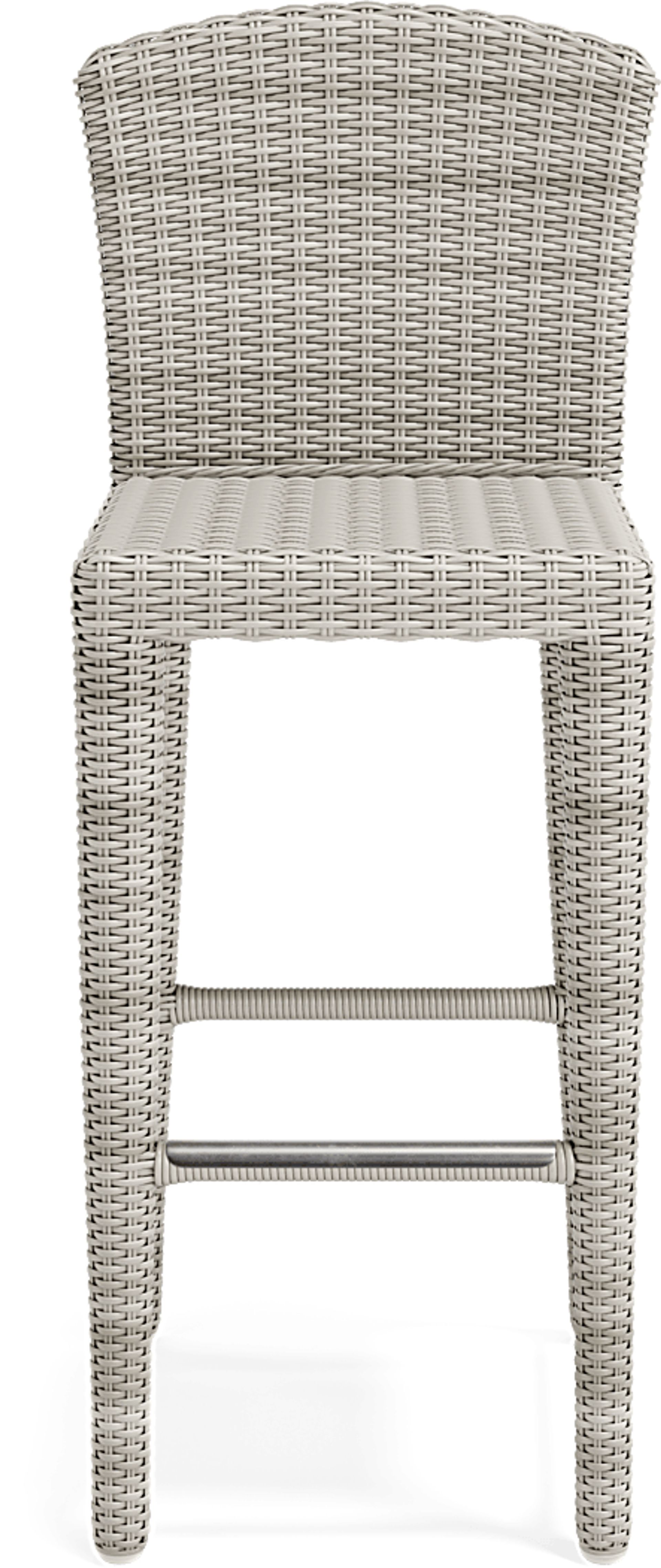 Patmos Gray Wicker Outdoor Barstool - Image 3
