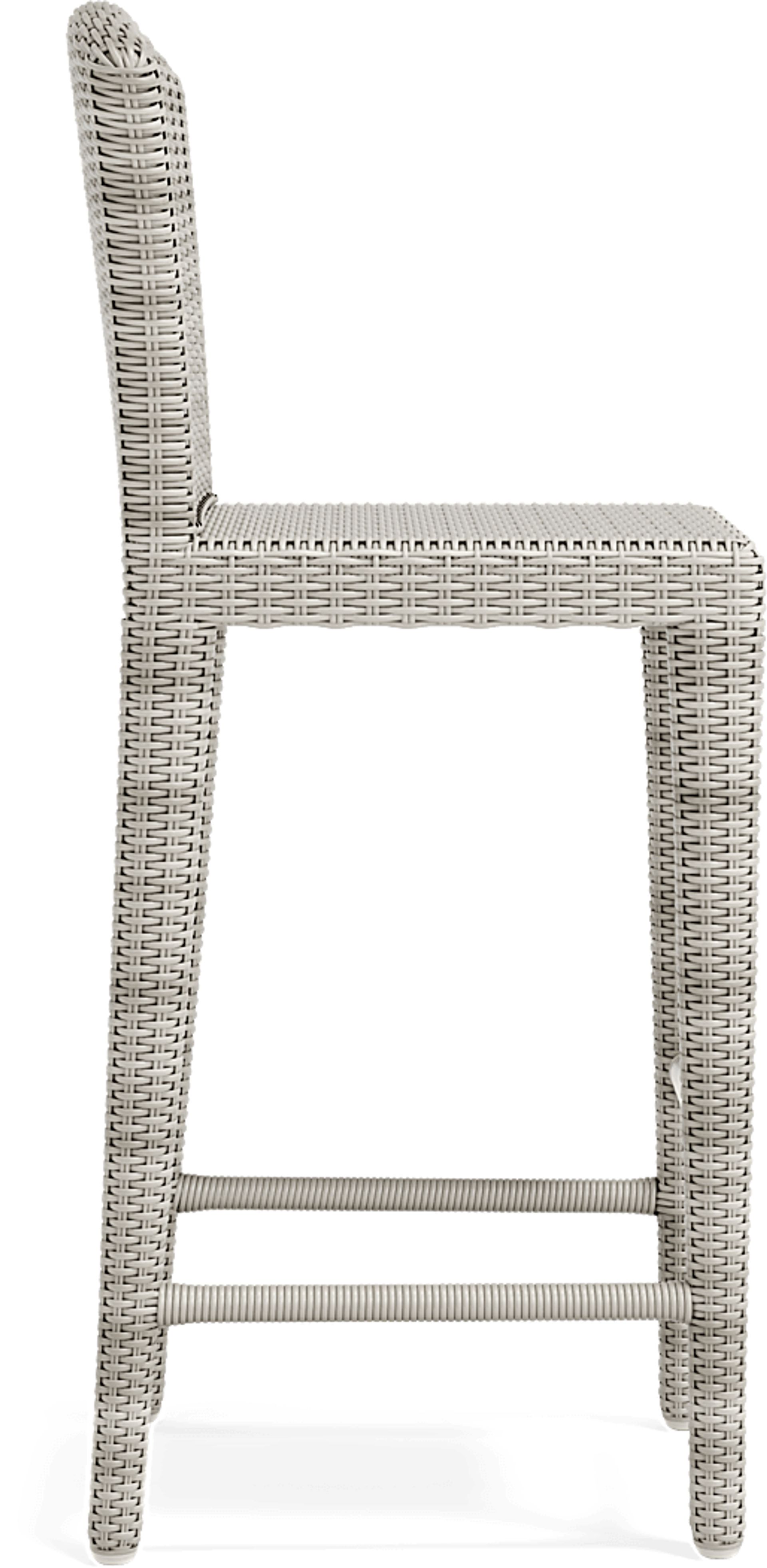Patmos Gray Wicker Outdoor Barstool - Image 4