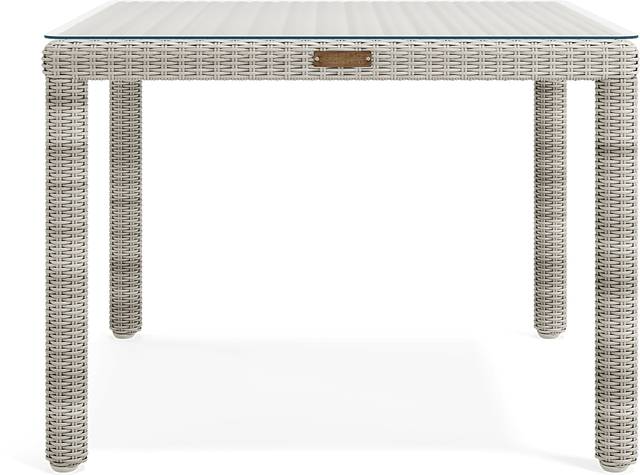 Patmos Gray Wicker Square Outdoor Dining Table - Thumbnail - Image 2