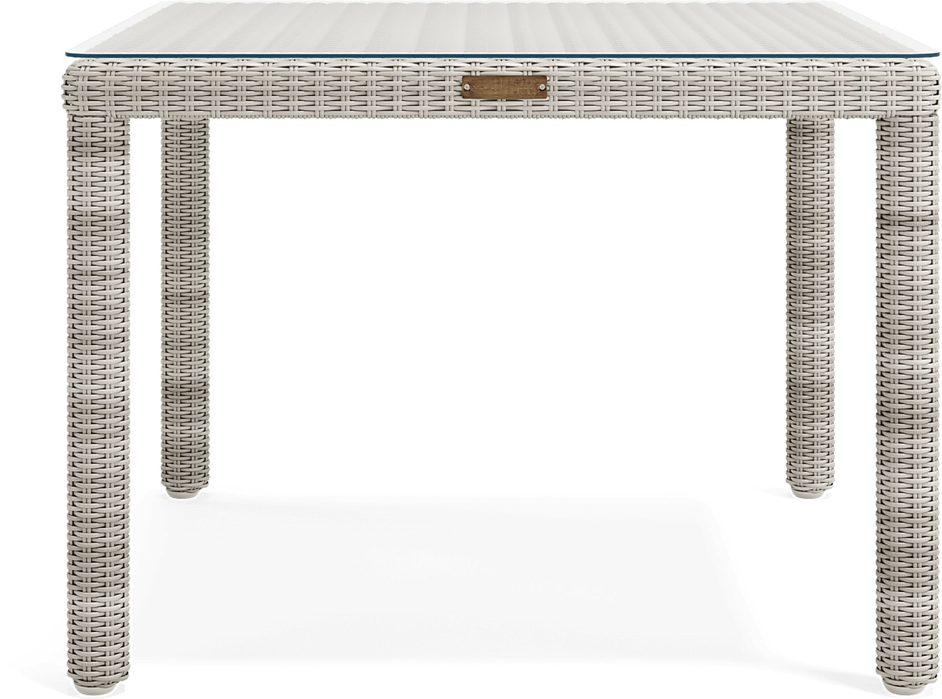 Patmos Gray Wicker Square Outdoor Dining Table - Image 2