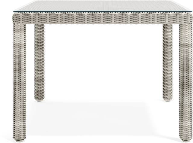 Patmos Gray Wicker Square Outdoor Dining Table - Thumbnail - Image 3