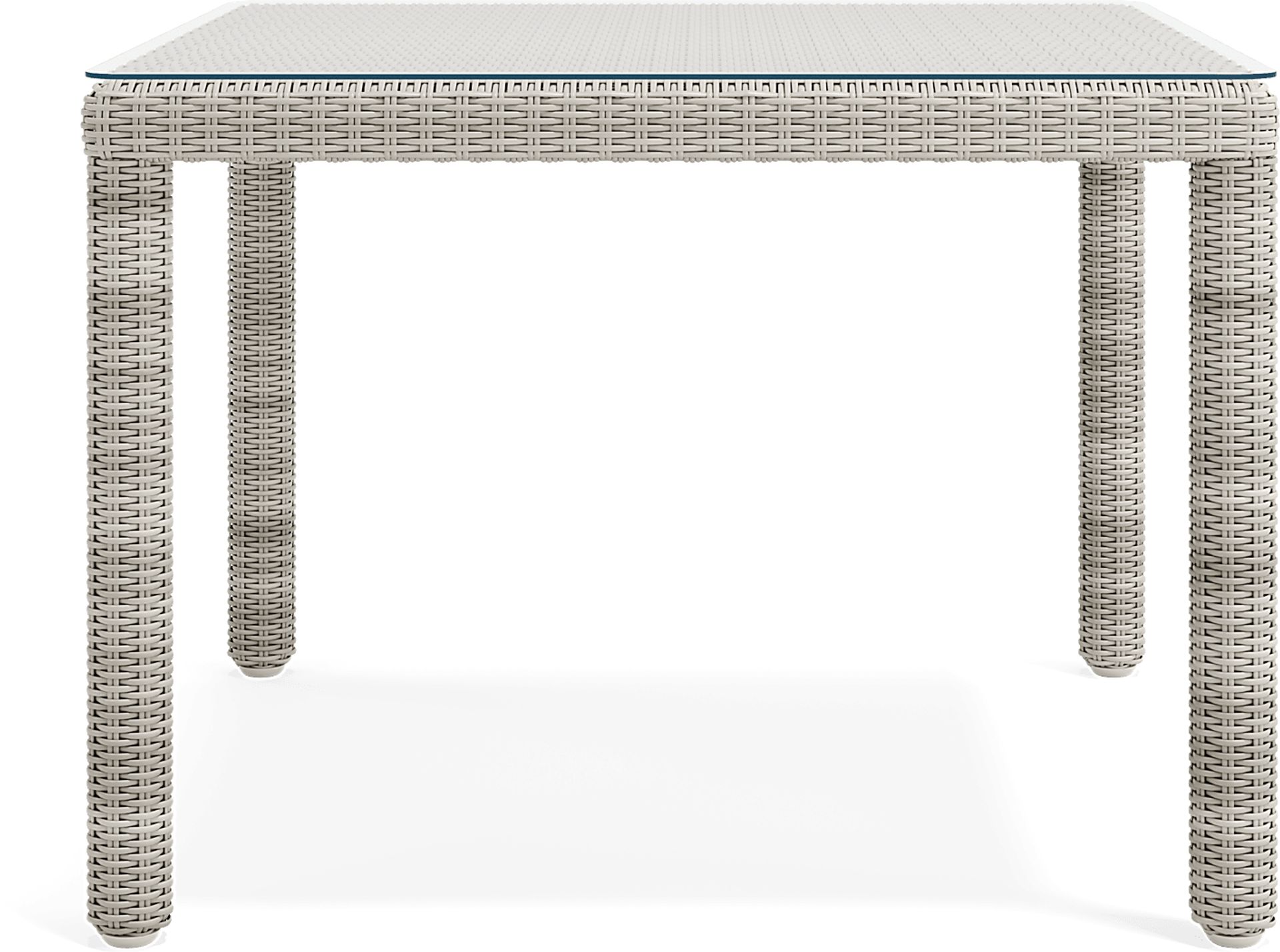 Patmos Gray Wicker Square Outdoor Dining Table - Image 3