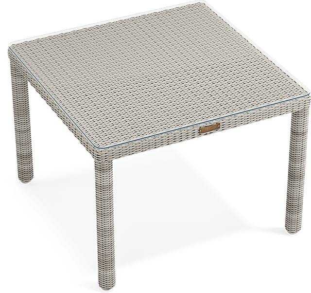 Patmos Gray Wicker Square Outdoor Dining Table - Thumbnail - Image 4