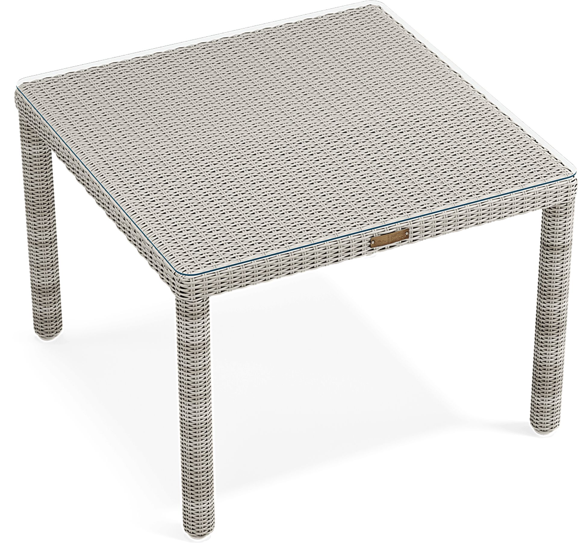 Patmos Gray Wicker Square Outdoor Dining Table - Image 4