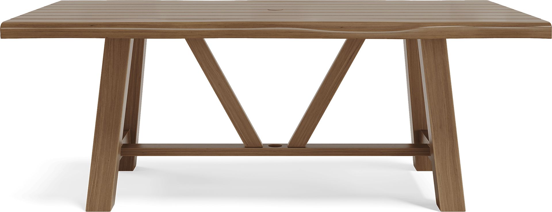 Patmos Tan 6 Pc 78 in. Rectangle Outdoor Dining Set With Linen Cushions - Image 3