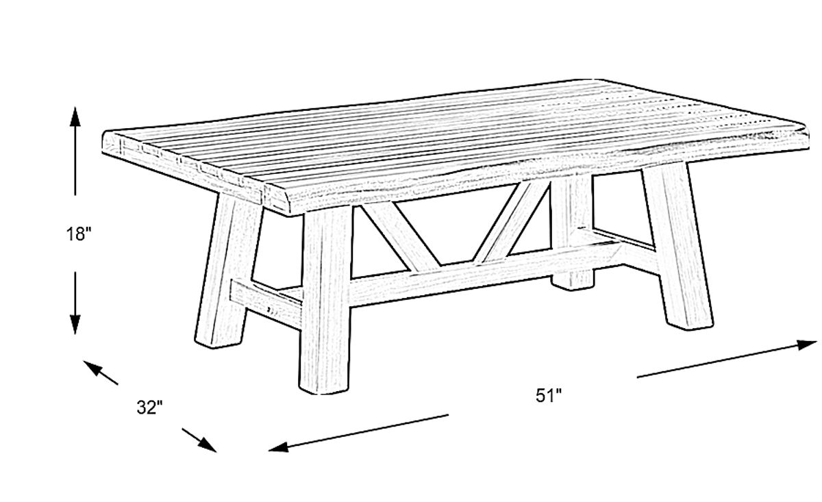 Patmos Tan Light Wood Outdoor Cocktail Table | Rooms to Go