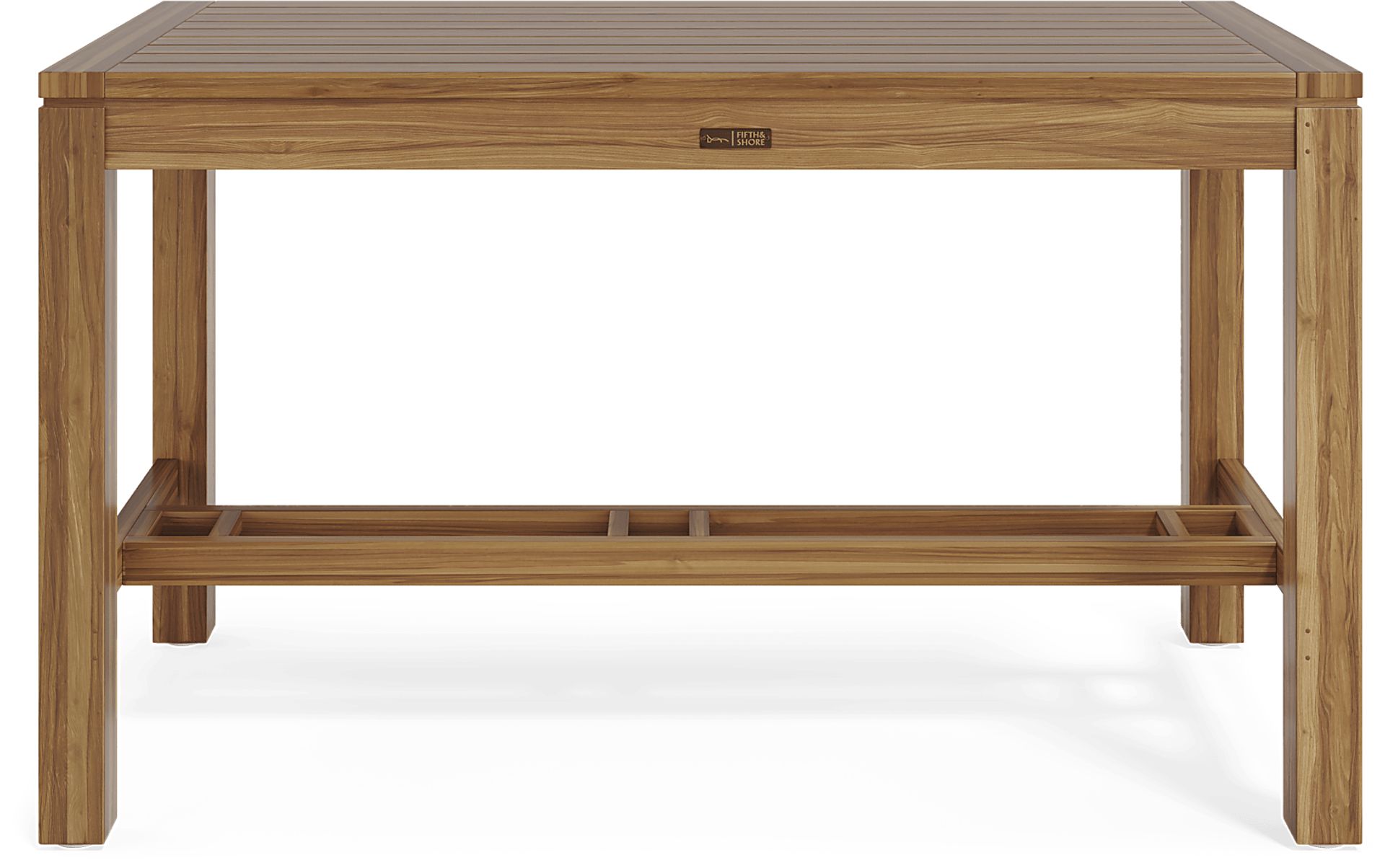 Patmos Teak 71 in. Rectangle Bar Height Outdoor Dining Table - Image 3