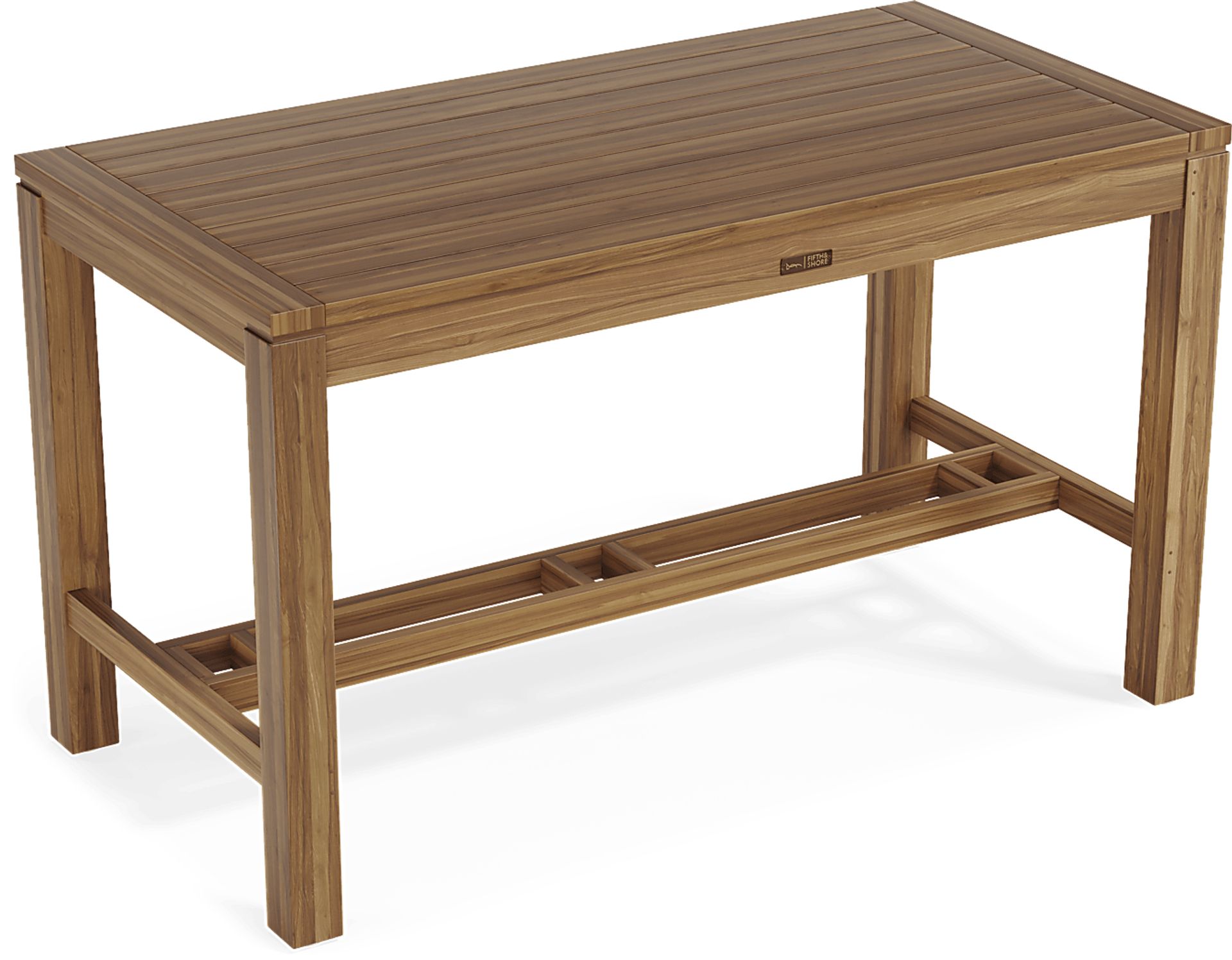 Patmos Teak 71 in. Rectangle Bar Height Outdoor Dining Table - Image 4