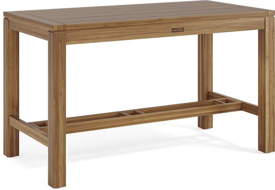 Patmos Teak 71 in. Rectangle Bar Height Dining Table