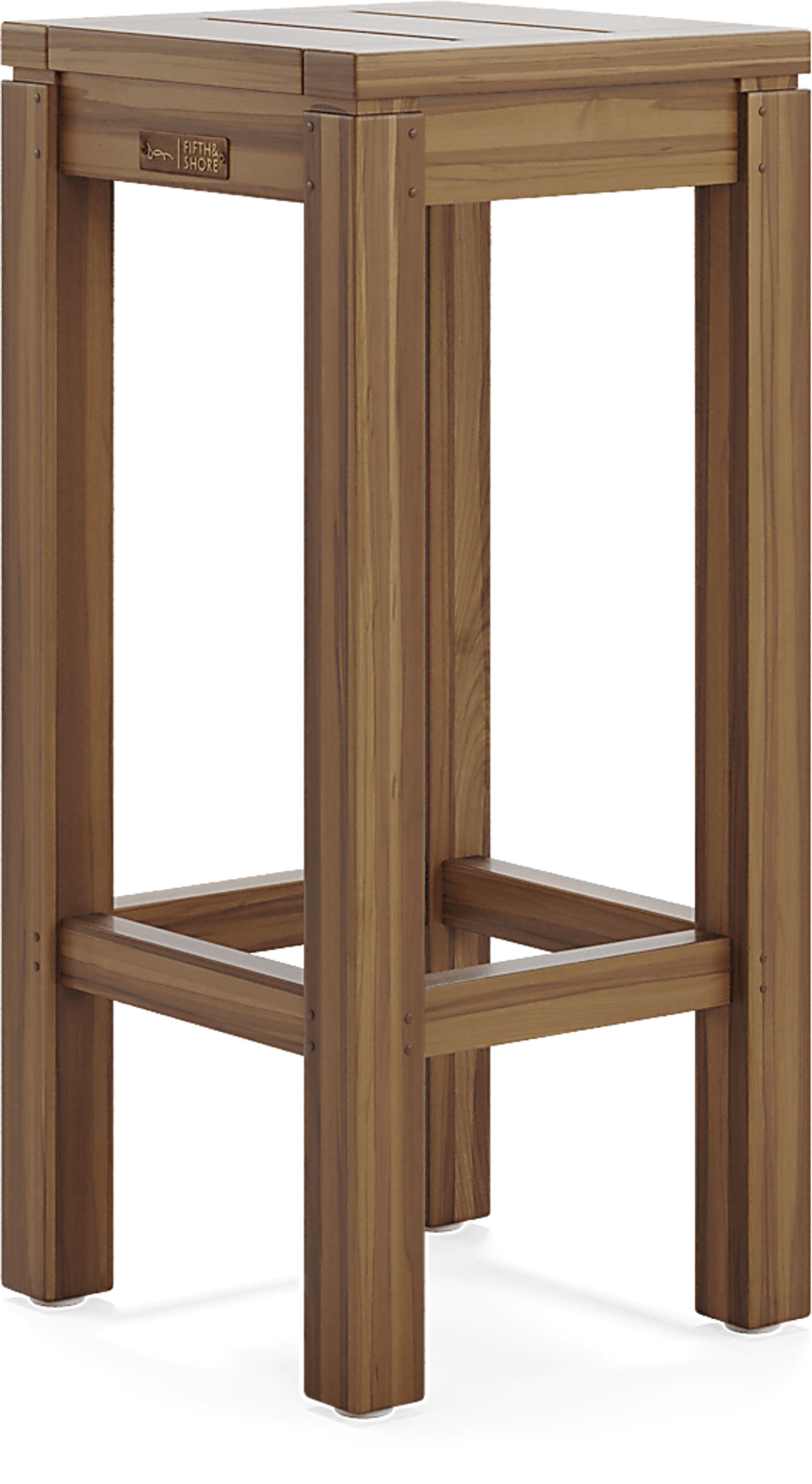 Patmos Teak 5 Pc 36 in. Square Bar Height Outdoor Dining Set - Image 8
