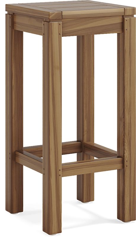 Patmos Teak Outdoor Barstool