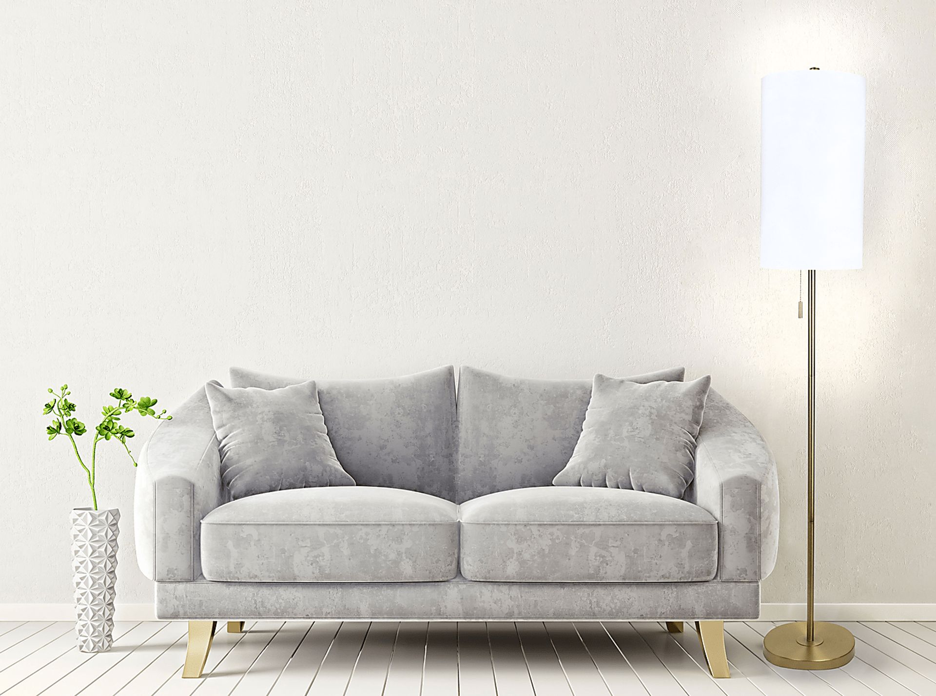 Patricia Boulevard Gold Floor Lamp - Image 4