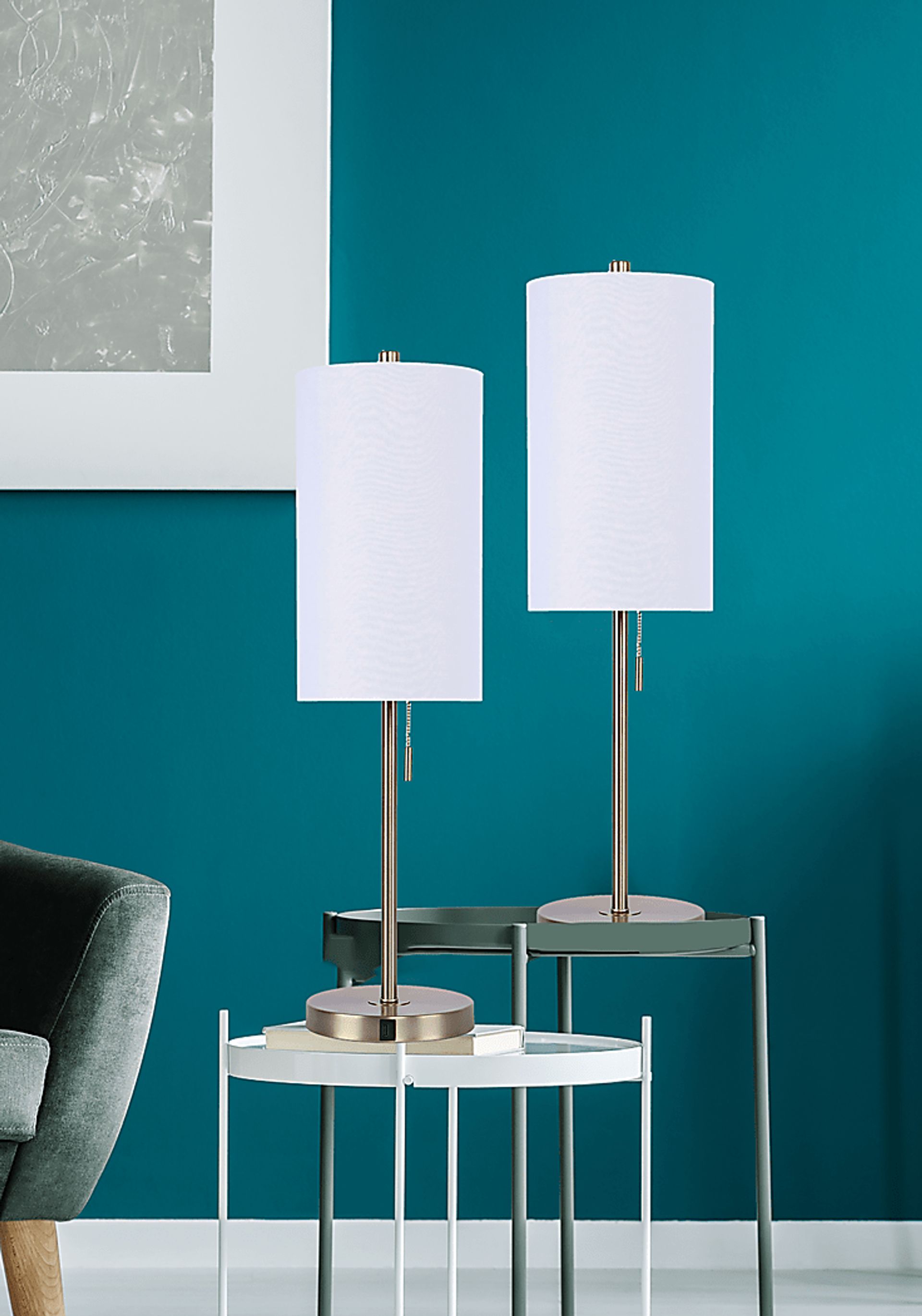 Patricia Boulevard Gold Lamp Set of 2 - Image 7