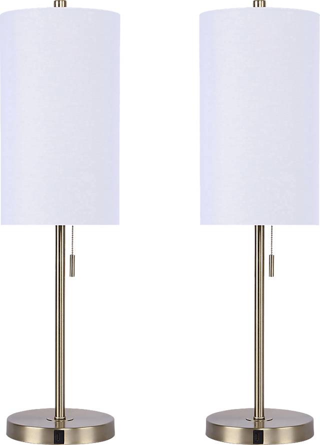 Patricia Boulevard Gold Lamp Set of 2 - Thumbnail - Image 1