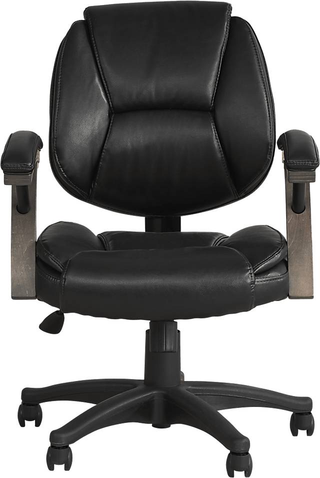 Patrick II Black Desk Chair - Thumbnail - Image 2