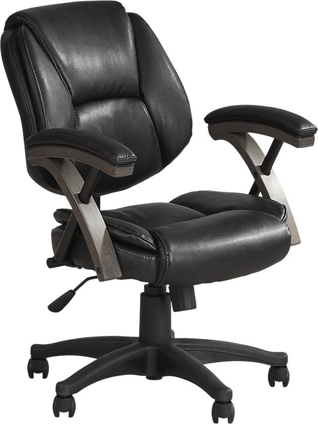 Patrick II Black Desk Chair - Thumbnail - Image 1