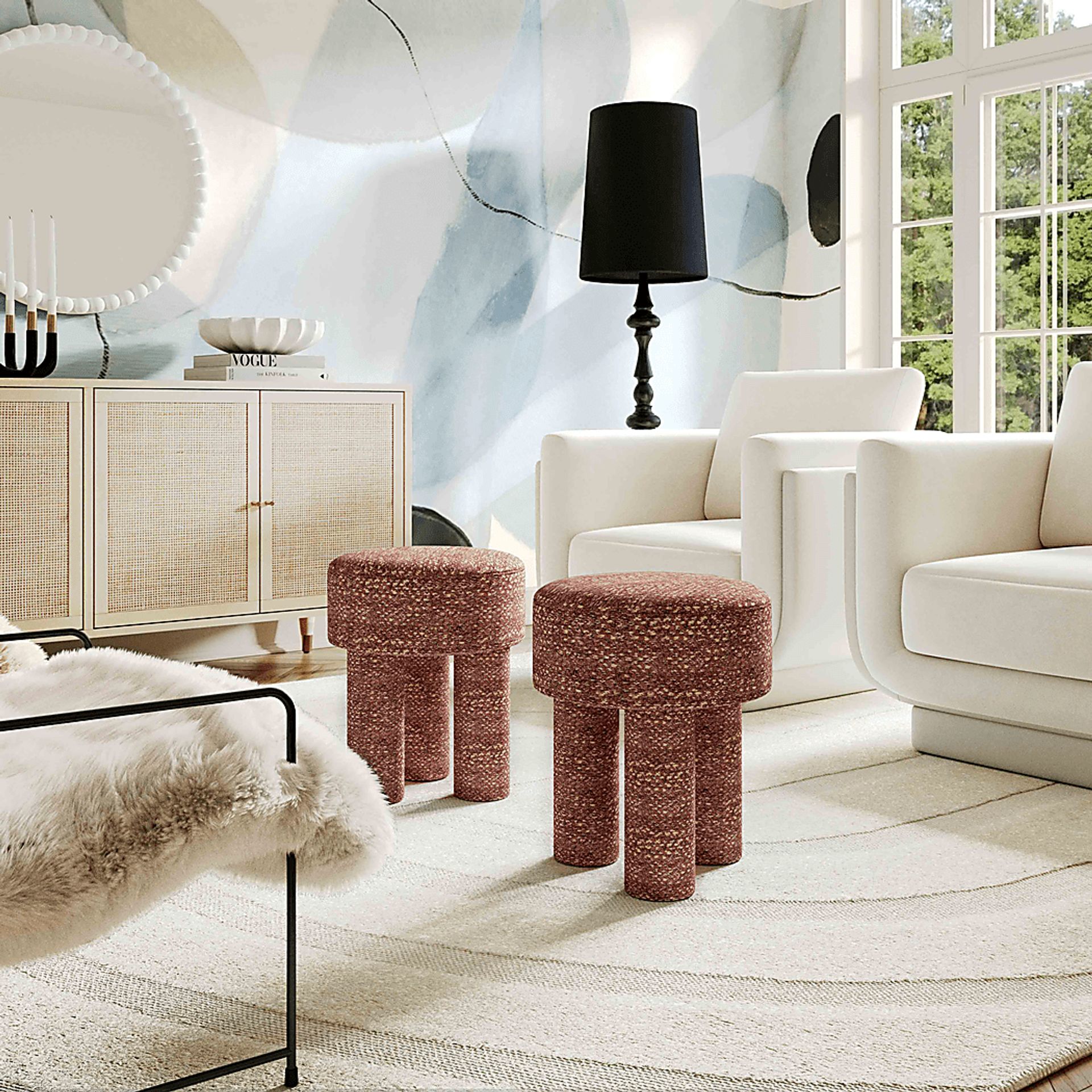 Pattyton Brown Accent Stool - Image 2