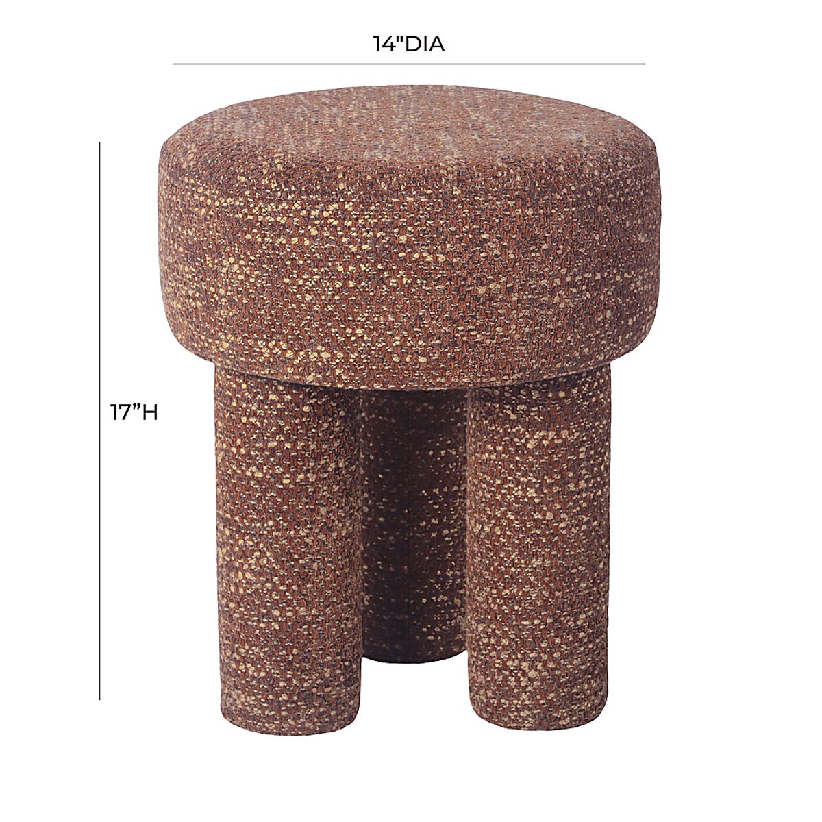 Pattyton Brown Polyester Fabric Accent Stool | Rooms to Go